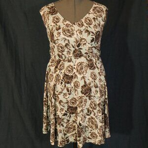 Blue and gray floral dress torrid size 0